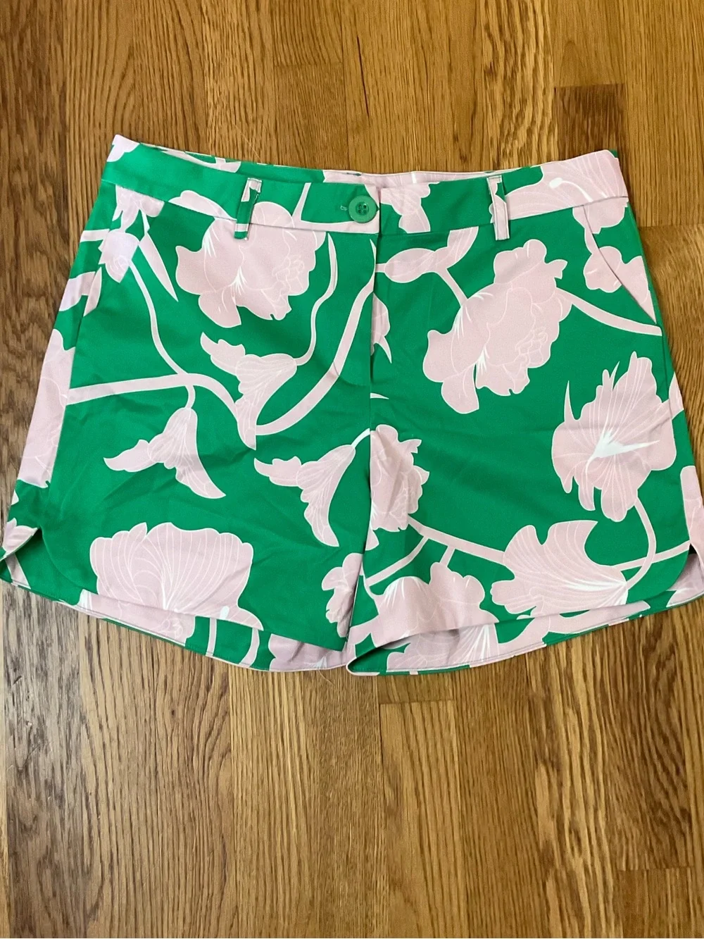 Jade - Beautiful Pink and Green Floral Shorts. Size 8